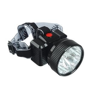 Фонарь налобный аккумуляторный 8 ярк.+ 0,5 Вт LED, вилка 220В, 8,8x7,4х8,5см /328-047
